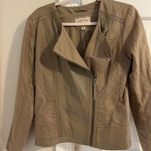 Lucky Brand Leather / Linen Jacket